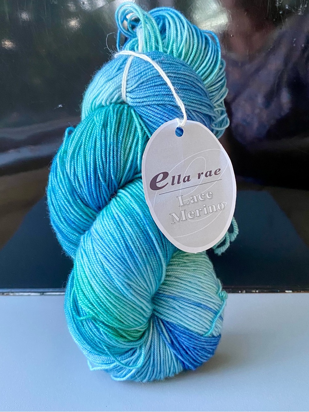 NWT 100% Xtra Fine Merino Wool yarn. Blue shades. 100g Hank. Made In Italy